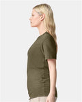 American Apparel 2001CVC Unisex CVC Tee - Heather Olive - model side