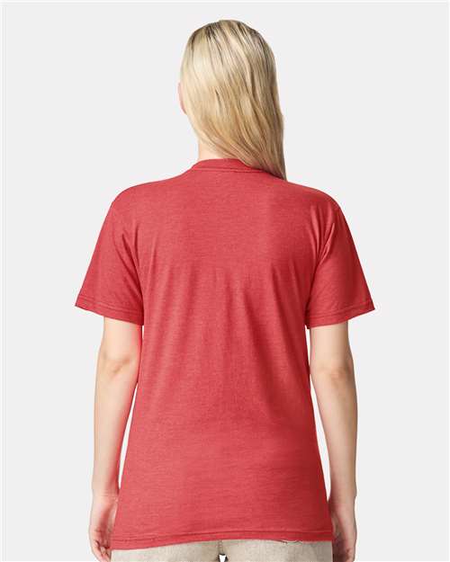 American Apparel 2001CVC Unisex CVC Tee - Heather Coral - model back
