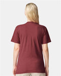 American Apparel 2001CVC Unisex CVC Tee - Heather Burgundy - model back