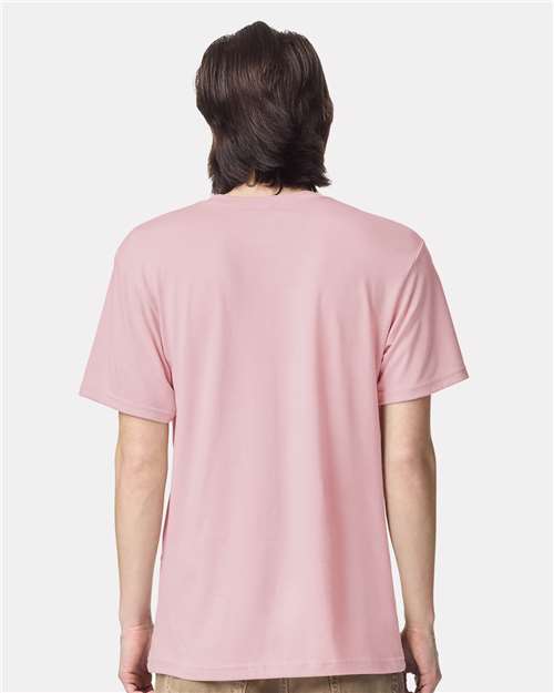 American Apparel 2001CVC Unisex CVC Tee - Heather Pink - model back