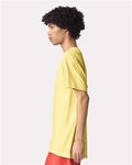 American Apparel 2001CVC Unisex CVC Tee - Heather Panna Cotta - model side