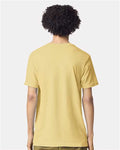 American Apparel 2001CVC Unisex CVC Tee - Heather Yellow - model back