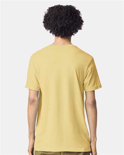 American Apparel 2001CVC Unisex CVC Tee - Heather Yellow - model back