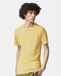 American Apparel 2001CVC Unisex CVC Tee - Heather Yellow - model front
