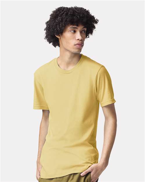 American Apparel 2001CVC Unisex CVC Tee - Heather Yellow - model front