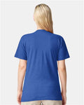 American Apparel 2001CVC Unisex CVC Tee - Heather Royal Blue - model back