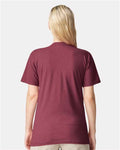 American Apparel 2001CVC Unisex CVC Tee - Heather Cranberry - model back