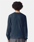 American Apparel 2007 Unisex Fine Jersey Long Sleeve Tee - Sea Blue - model back