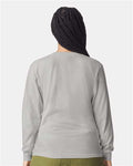 American Apparel 2007 Unisex Fine Jersey Long Sleeve Tee - New Silver - model back