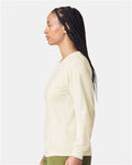 American Apparel 2007 Unisex Fine Jersey Long Sleeve Tee - Cream - model side