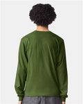 American Apparel 2007 Unisex Fine Jersey Long Sleeve Tee - Olive - model back