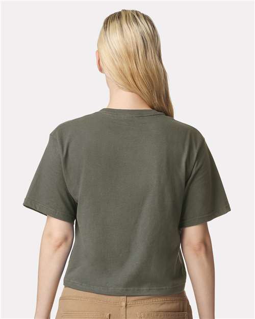 American Apparel 102 Women's Fine Jersey Boxy Tee - Lieutenant - model back