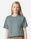 American Apparel 102 Women's Fine Jersey Boxy Tee - Arctic - model front