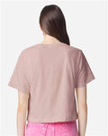 American Apparel 102 Women's Fine Jersey Boxy Tee - Blush - model back