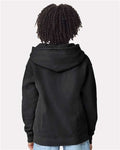 Comfort Colors 1467Y Youth Garment-Dyed Lightweight Hooded Sweatshirt - Black - model back