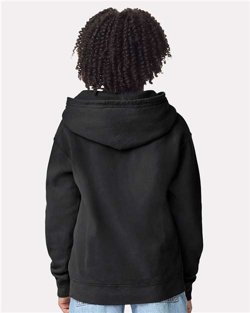 Comfort Colors 1467Y Youth Garment-Dyed Lightweight Hooded Sweatshirt - Black - model back