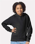 Comfort Colors 1467Y Youth Garment-Dyed Lightweight Hooded Sweatshirt - Black - model front