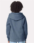 Comfort Colors 1467Y Youth Garment-Dyed Lightweight Hooded Sweatshirt - Blue Jean - model back