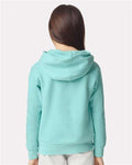 Comfort Colors 1467Y Youth Garment-Dyed Lightweight Hooded Sweatshirt - Chalky Mint - model back