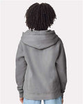 Comfort Colors 1467Y Youth Garment-Dyed Lightweight Hooded Sweatshirt - Grey - model back