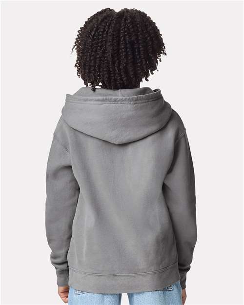 Comfort Colors 1467Y Youth Garment-Dyed Lightweight Hooded Sweatshirt - Grey - model back