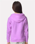 Comfort Colors 1467Y Youth Garment-Dyed Lightweight Hooded Sweatshirt - Neon Violet - model back