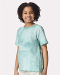 Comfort Colors 1745Y Youth Colorblast Heavyweight T-Shirt - Seaglass - model side