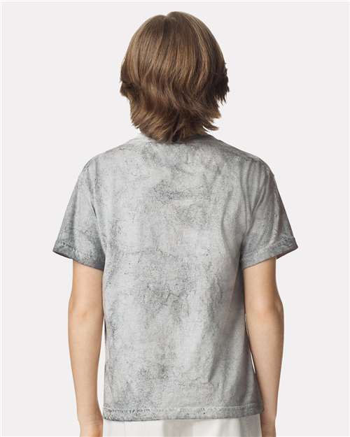 Comfort Colors 1745Y Youth Colorblast Heavyweight T-Shirt - Smoke - model back
