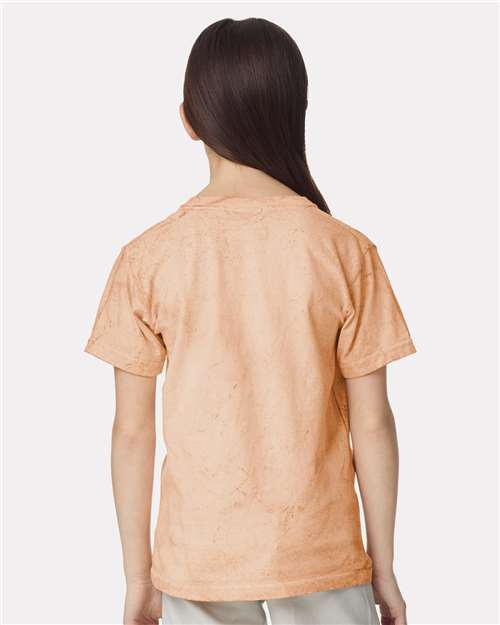Comfort Colors 1745Y Youth Colorblast Heavyweight T-Shirt - Umber - model back