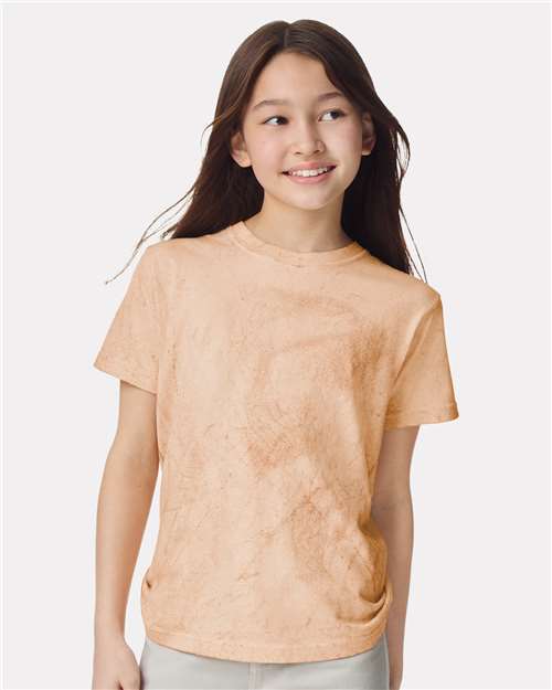 Comfort Colors 1745Y Youth Colorblast Heavyweight T-Shirt - Umber - model front