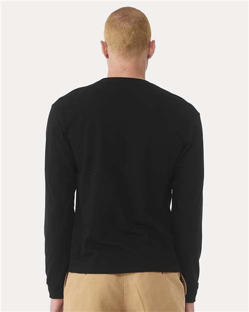 BELLA + CANVAS 3511 6 oz. Heavyweight Long Sleeve Tee - Black - model back
