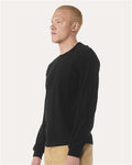 BELLA + CANVAS 3511 6 oz. Heavyweight Long Sleeve Tee - Black - model side