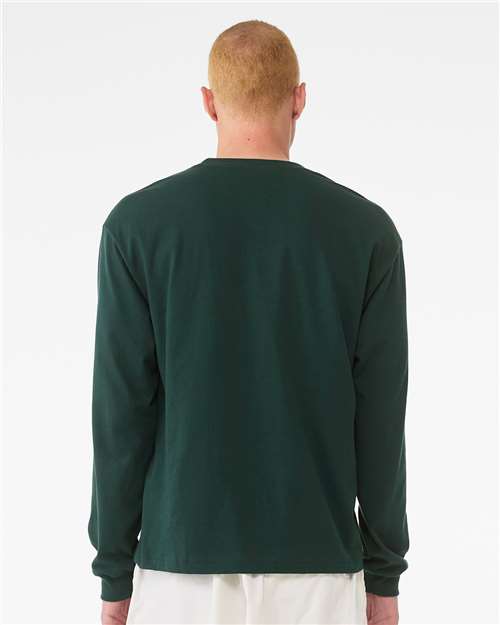 BELLA + CANVAS 3511 6 oz. Heavyweight Long Sleeve Tee - Forest - model back