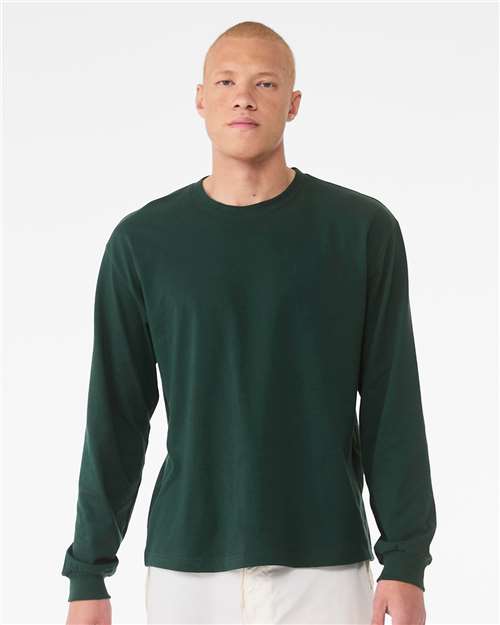 BELLA + CANVAS 3511 6 oz. Heavyweight Long Sleeve Tee - Forest - model front