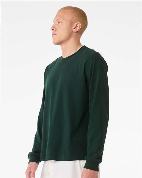 BELLA + CANVAS 3511 6 oz. Heavyweight Long Sleeve Tee - Forest - model side
