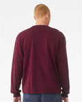 BELLA + CANVAS 3511 6 oz. Heavyweight Long Sleeve Tee - Maroon - model back