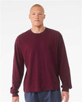 BELLA + CANVAS 3511 6 oz. Heavyweight Long Sleeve Tee - Maroon - model front