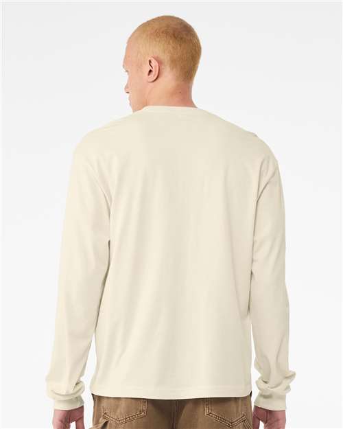 BELLA + CANVAS 3511 6 oz. Heavyweight Long Sleeve Tee - Natural - model back