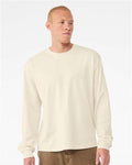 BELLA + CANVAS 3511 6 oz. Heavyweight Long Sleeve Tee - Natural - model front