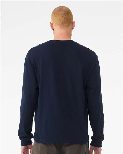 BELLA + CANVAS 3511 6 oz. Heavyweight Long Sleeve Tee - Navy - model back