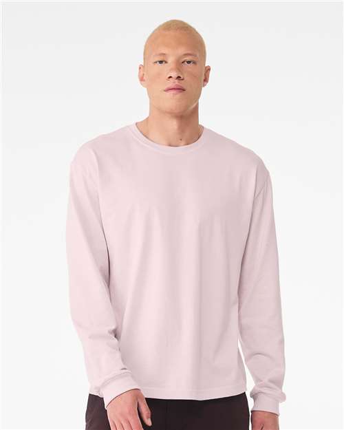BELLA + CANVAS 3511 6 oz. Heavyweight Long Sleeve Tee - Soft Pink - model front