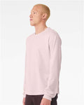 BELLA + CANVAS 3511 6 oz. Heavyweight Long Sleeve Tee - Soft Pink - model side