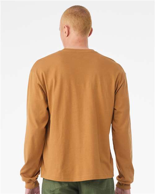BELLA + CANVAS 3511 6 oz. Heavyweight Long Sleeve Tee - Toast - model back