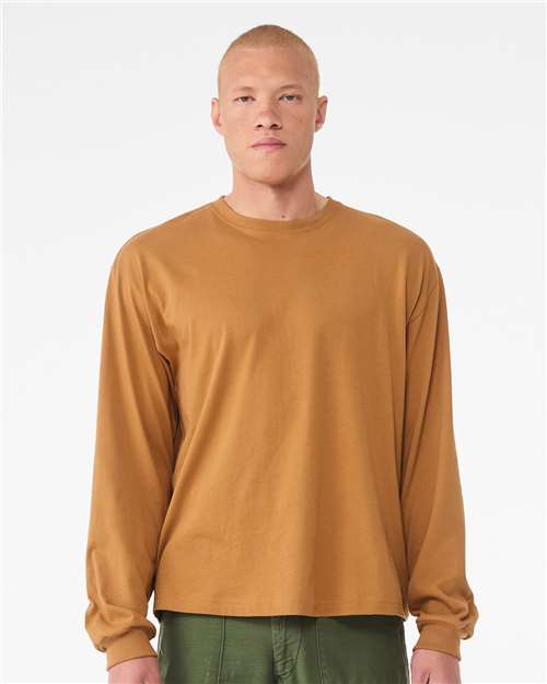 BELLA + CANVAS 3511 6 oz. Heavyweight Long Sleeve Tee - Toast - model front