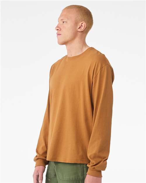 BELLA + CANVAS 3511 6 oz. Heavyweight Long Sleeve Tee - Toast - model side