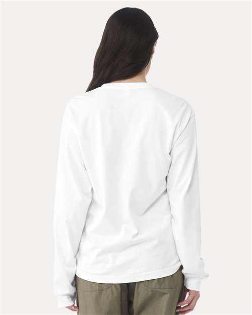 BELLA + CANVAS 3511 6 oz. Heavyweight Long Sleeve Tee - White - model back