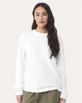 BELLA + CANVAS 3511 6 oz. Heavyweight Long Sleeve Tee - White - model front
