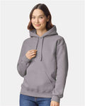 Gildan 19500 Unisex Hammer Maxweight Hooded Sweatshirt - Gravel - model front