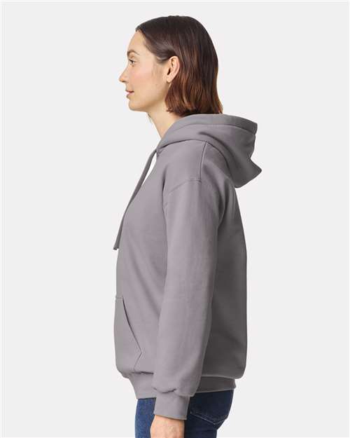 Gildan 19500 Unisex Hammer Maxweight Hooded Sweatshirt - Gravel - model side