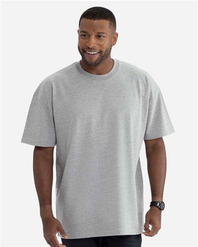 Next Level 7200 Heavyweight T-Shirt - Heather Grey - model front